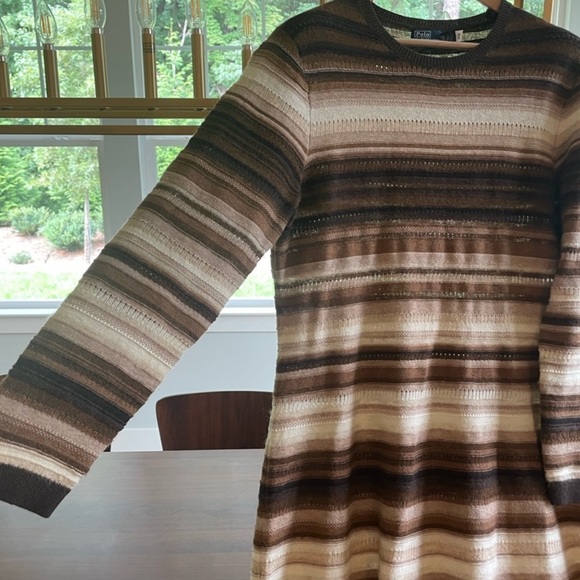 Polo Ralph Lauren Striped Wool-Blend Jumper Dress XXL - Picture 2 of 12